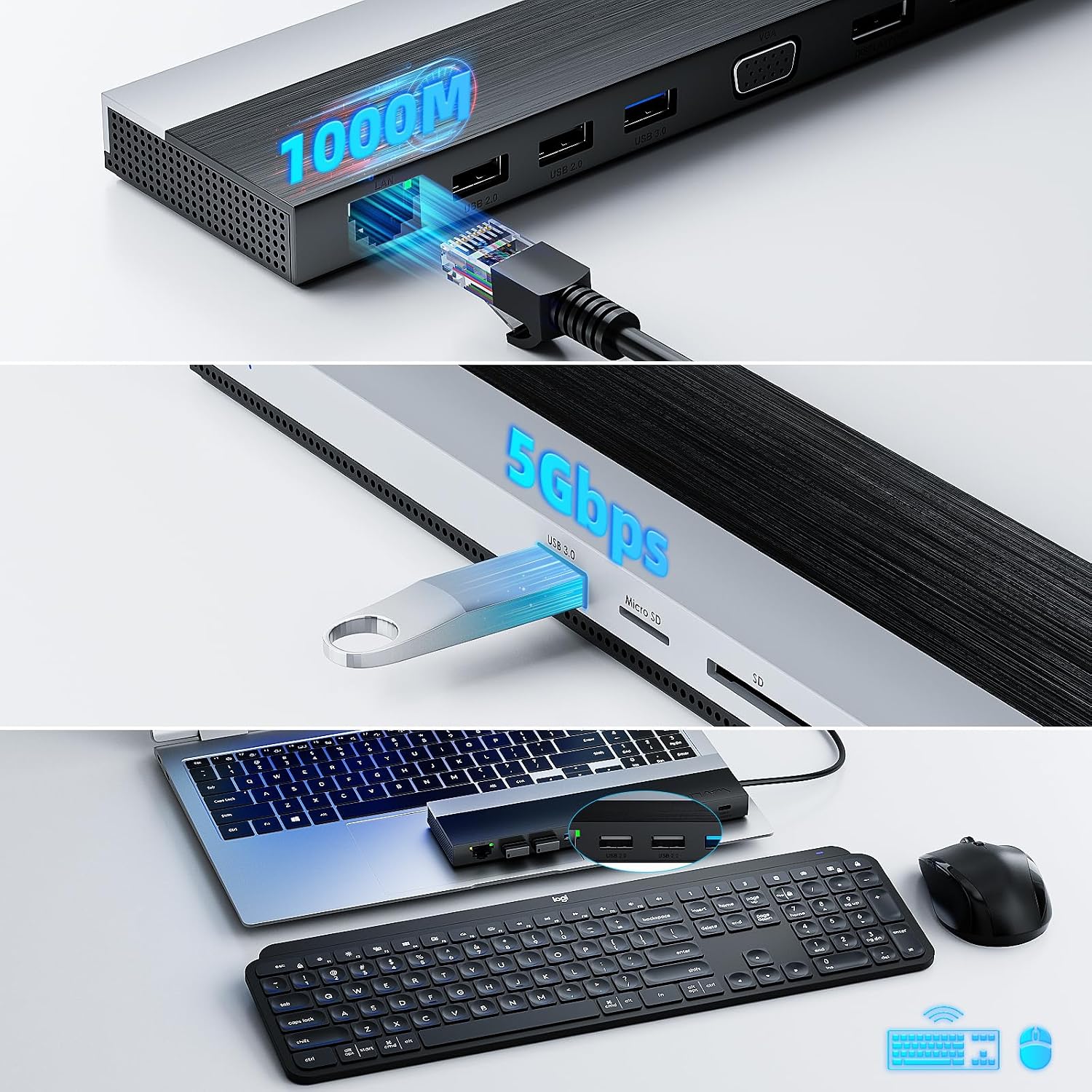 Thumbnail 5 de WAVLINK Docking station USB-C 12 in 1 Grigio