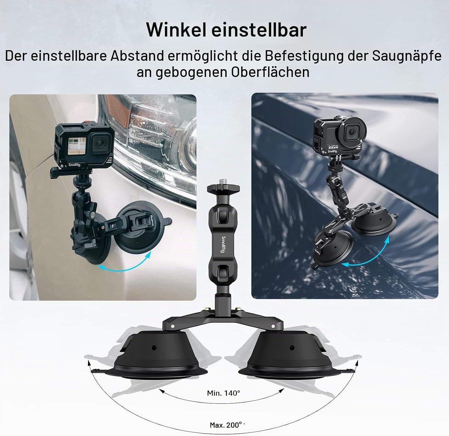 Detalle 2 de SMALLRIG Suction Cup Mount 3 kg für Autoaufnahmen