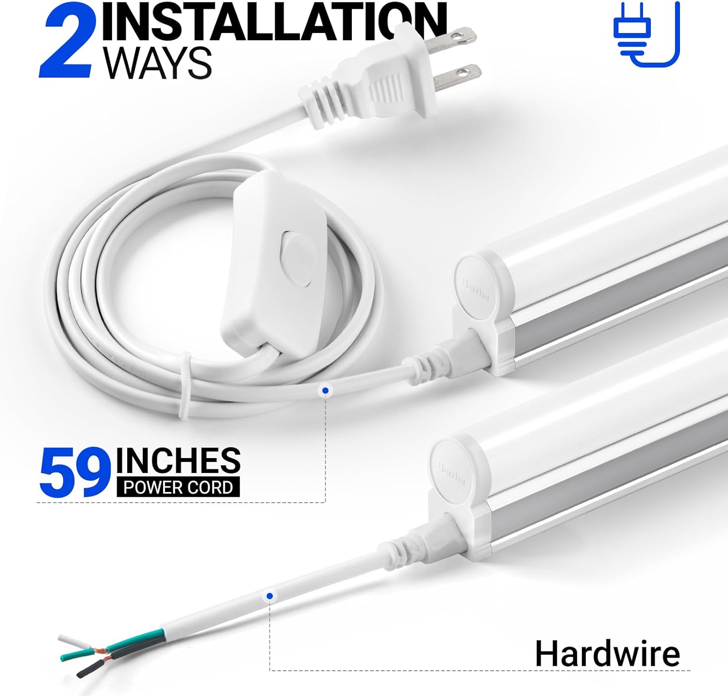 Detalle de Barrina T5 3FT LED Shop Light, 6-Pack: 1900 lm, 5000K Daylight, 16W