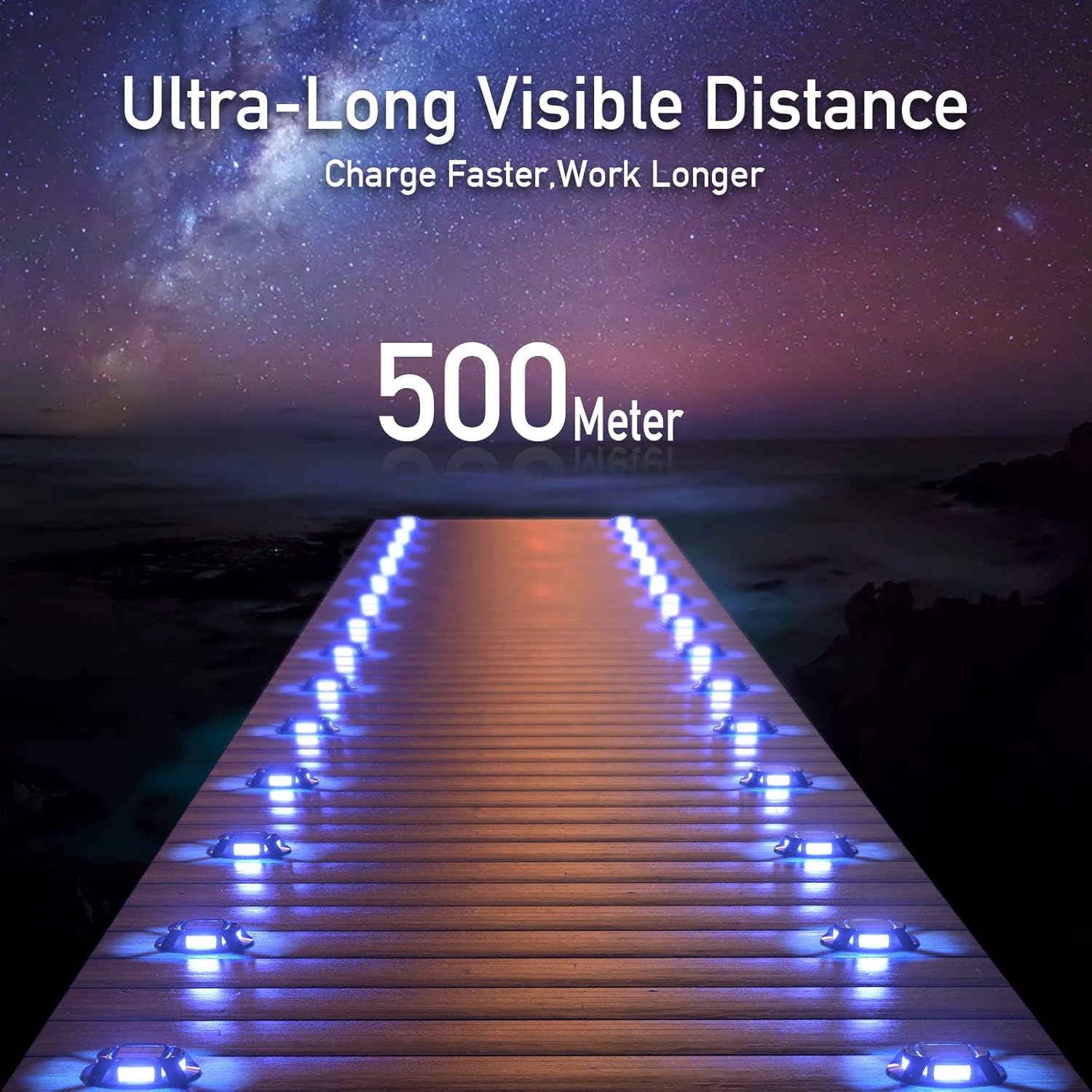 Thumbnail 3 de Luci Solari Esterne Quntis per Vialetto, Ponte e Dock – IP68, 2 colori (Blu/Bianco)