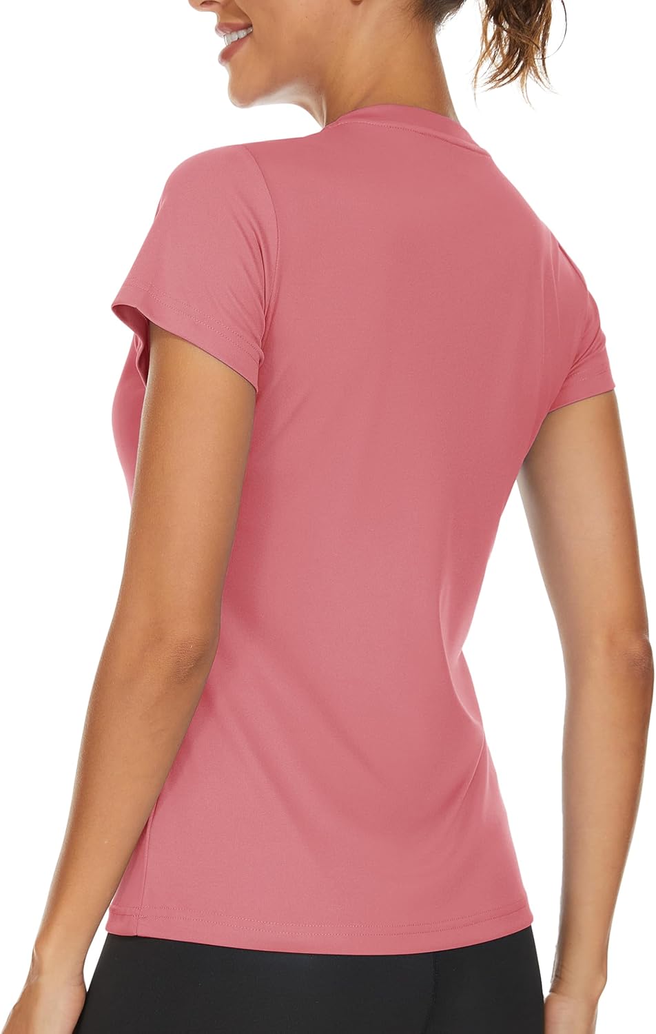 Detalle 1 de TACVASEN Women's V-Neck Workout Shirt, UPF 50+ Quick-Dry Polyester