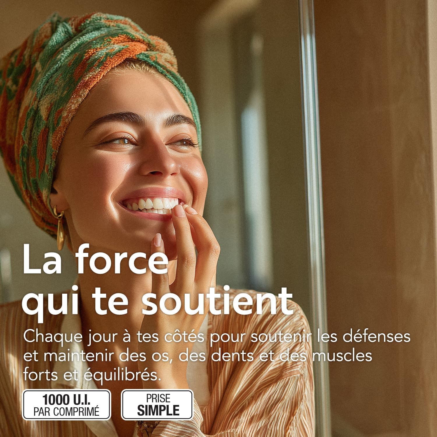 Detalle 2 de Vitamine D3 2000 UI PiùLife (2 par jour) – Comprimés à croquer sans sucre – 600 mini-comprimés