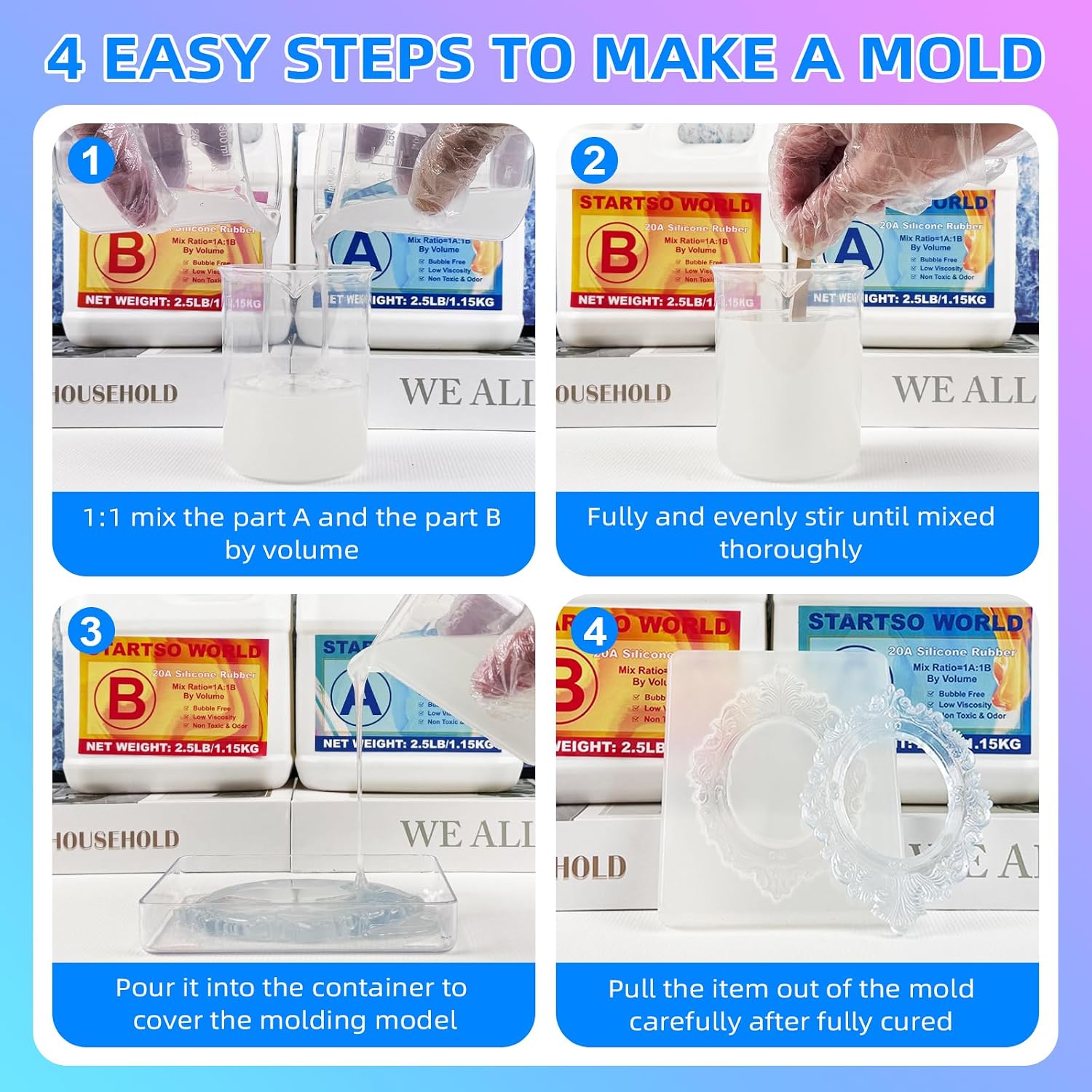 Thumbnail 6 de STARTSO WORLD 80oz silicone mold kit