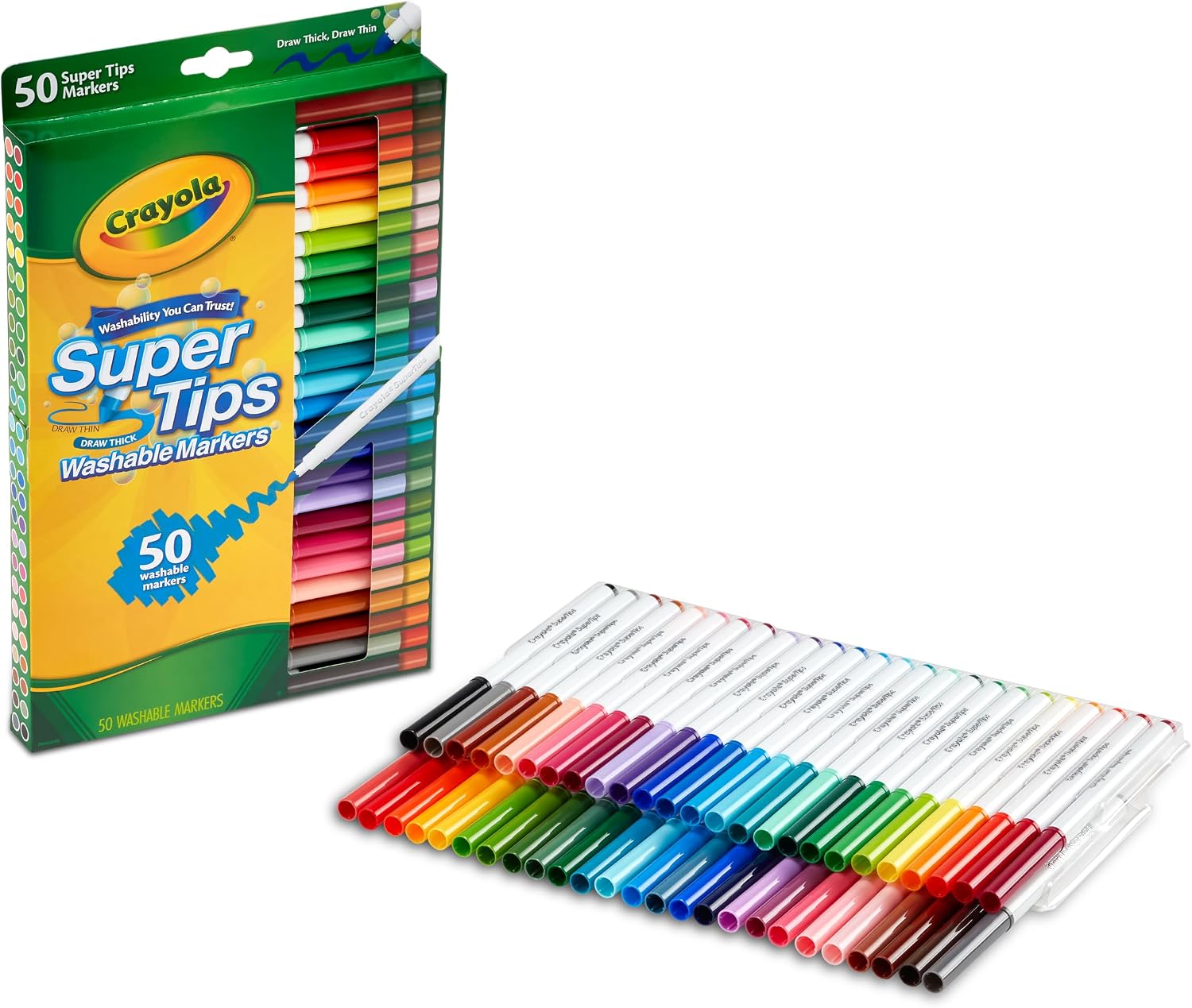 Thumbnail 2 de CRAYOLA SuperTips Washable Marker Pens – 50 Vibrant Colours