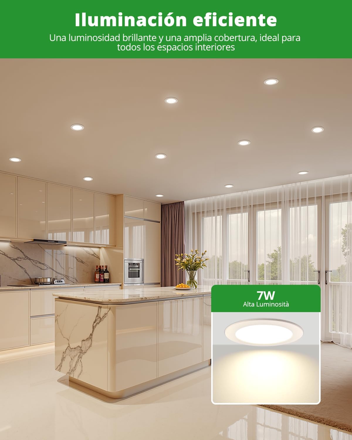 Thumbnail 2 de HOMEOW Downlight LED 12 Pack 7W 4000K