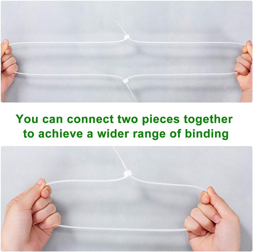 Thumbnail 3 de 200PCS Heavy-Duty Nylon 66 Cable Zip Ties (18 Inch) – strong wire ties for fences, awnings and bundling