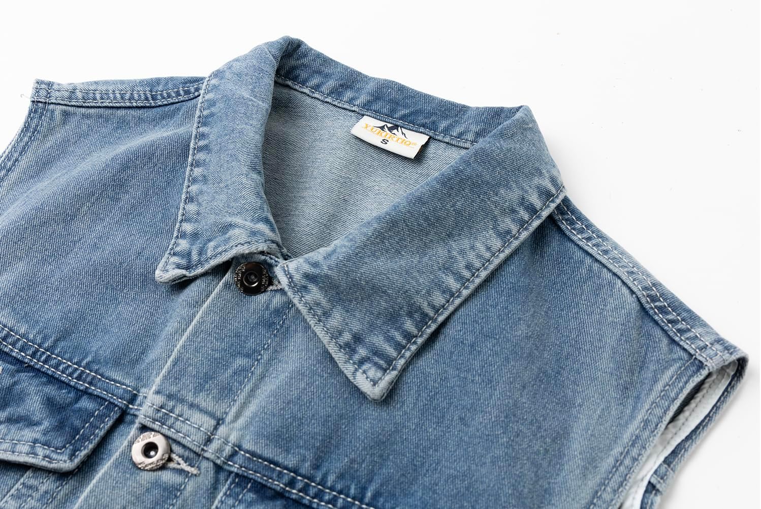 Detalle de Yukirtiq Mens Jeans Vest Cowboy Buttons Sleeveless Denim Gilet