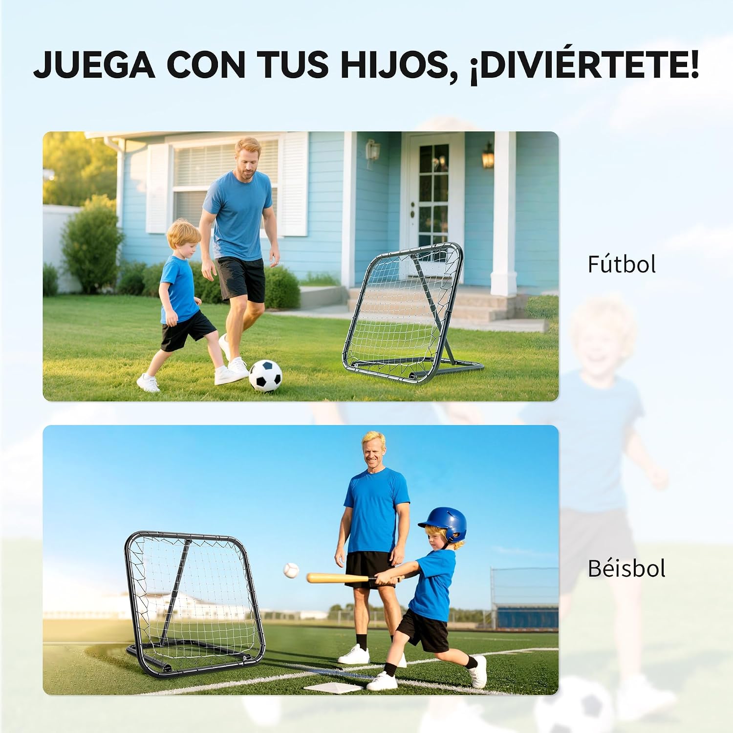 Thumbnail 5 de HOMCOM Red de Rebote Plegable 78x84x65-78 cm