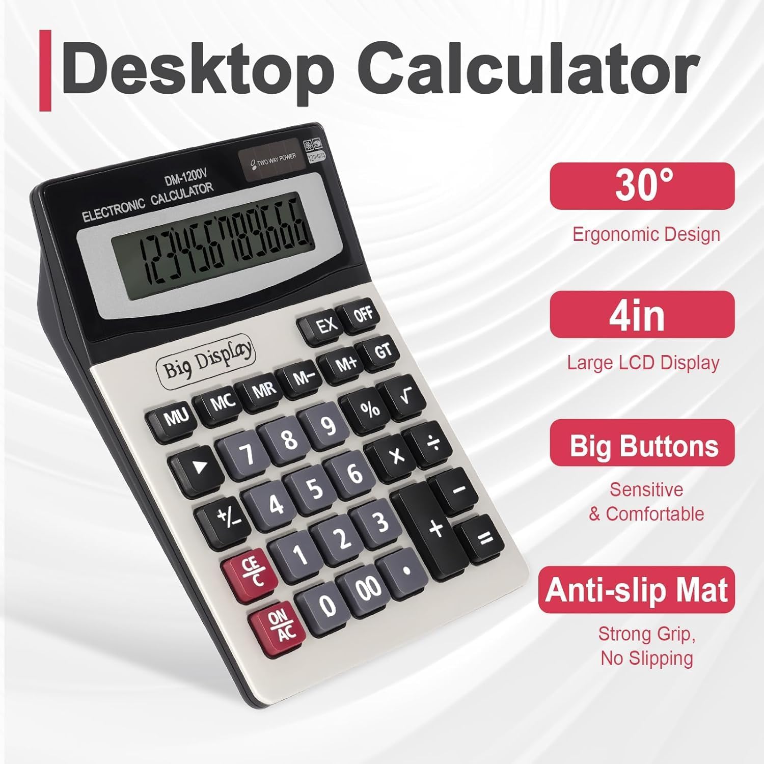Detalle de Fomatrade Calculator, 12-Digit LCD
