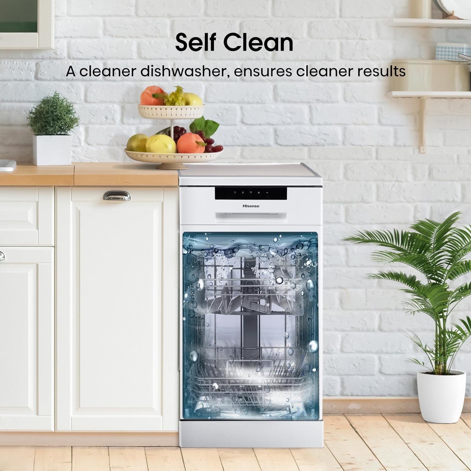 Thumbnail 6 de Hisense HS523E15WUK Slimline 10-Place Free Standing Dishwasher (White) with 30 Minutes Quick Wash