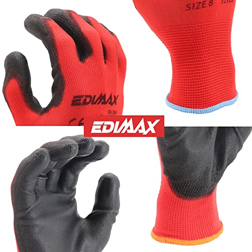 Thumbnail 6 de EDIMAX Guanti da Lavoro XL (10), 12 Paia — Antitaglio e Abrasione livello 3, rivestiti in PU su nylon