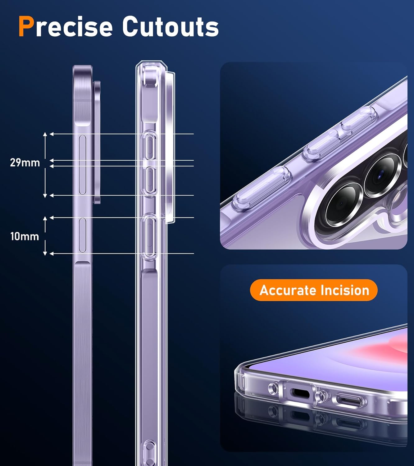 Thumbnail 5 de Opkiegrn Samsung Galaxy A37 5G Case with 2 HD Screen Protectors – MagSafe Compatible, Clear, Shockproof & Camera Protected