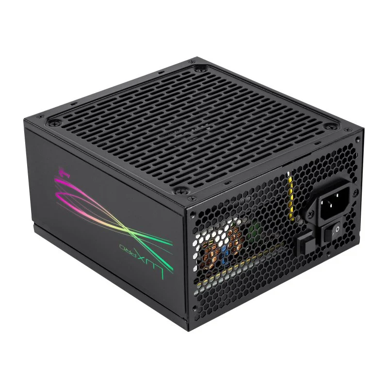 Detalle de Aerocool LUXPRORGB650M 650W fuente semi‑modular ⚡