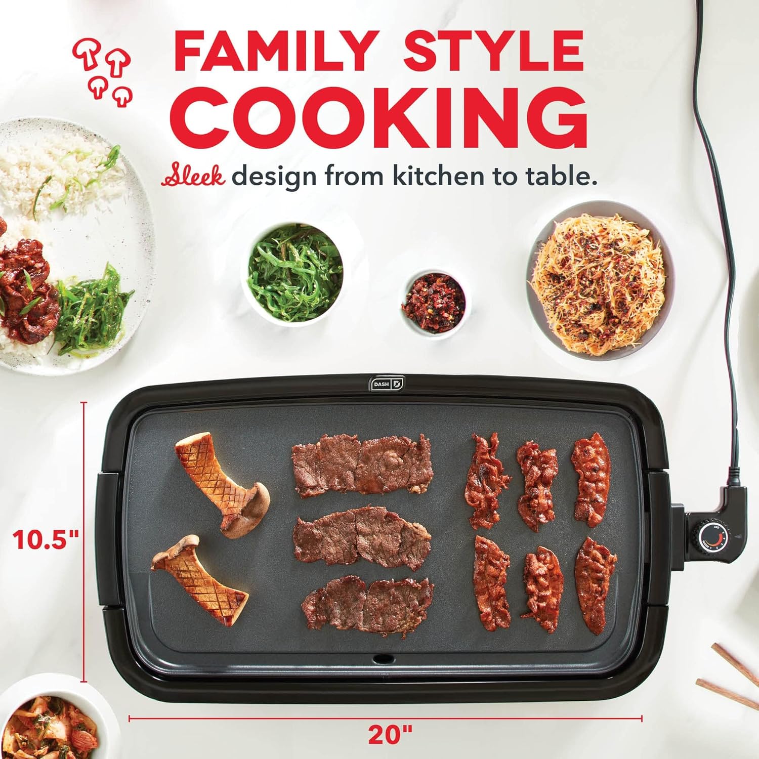 Thumbnail 4 de Dash Deluxe Everyday Griddle (Electric Griddle with Removable Nonstick Plate) – Aqua