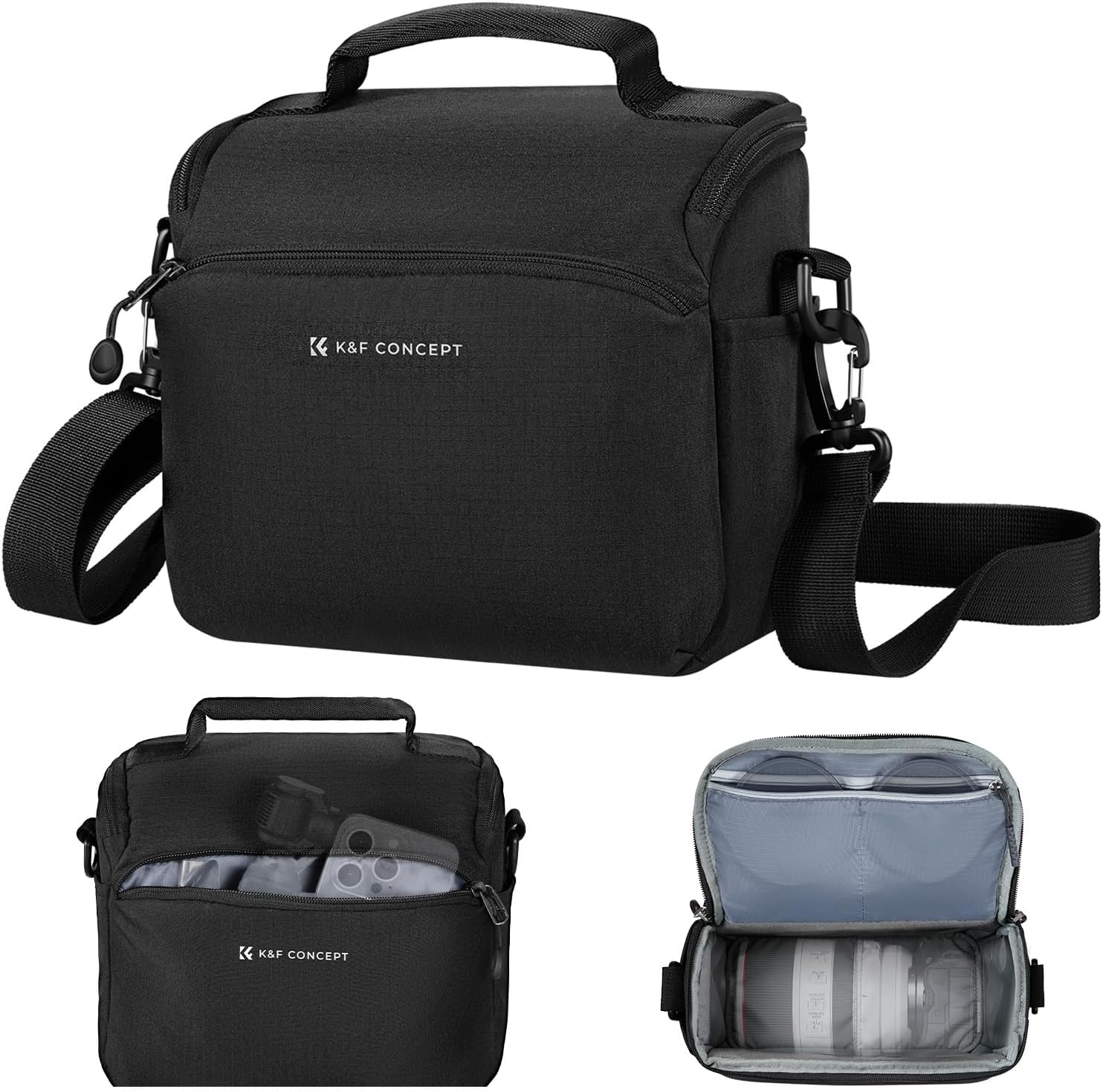 Detalle de K&F CONCEPT Camera Sling Bag Small crossbody camera bag