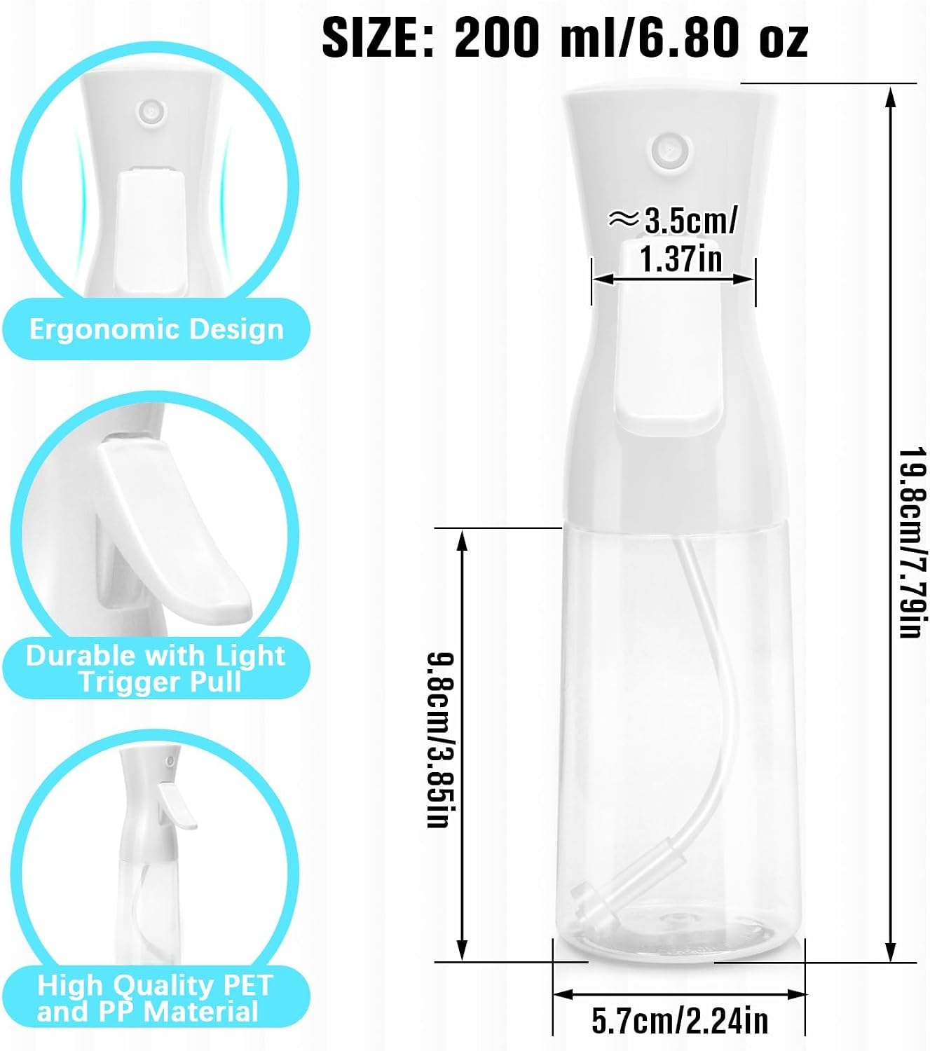 Detalle de Fun Gift Spray Bottle For Hair: Ultra-fine Mist for Hair, Plants and More