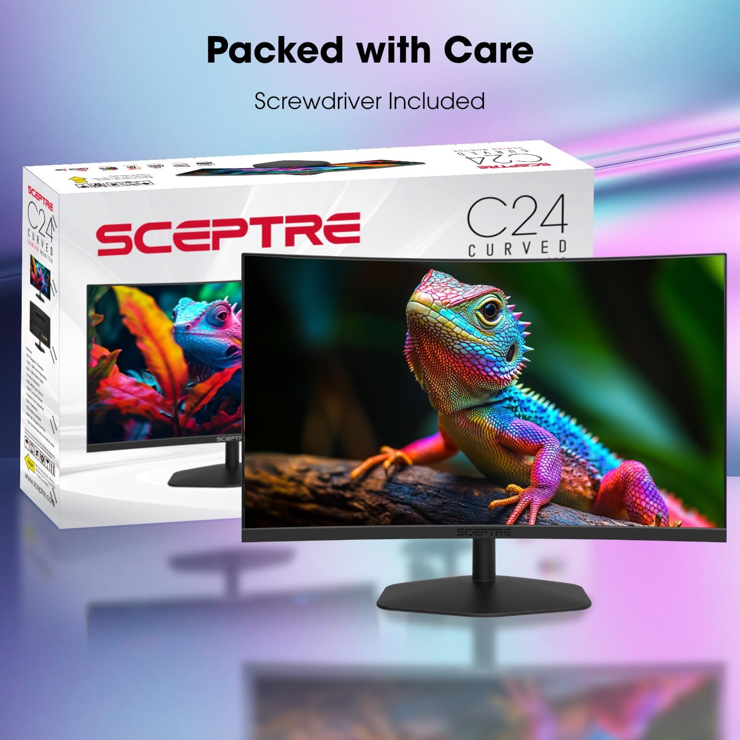 Detalle 2 de Sceptre C248W-FW100T curved gaming monitor 24-inch