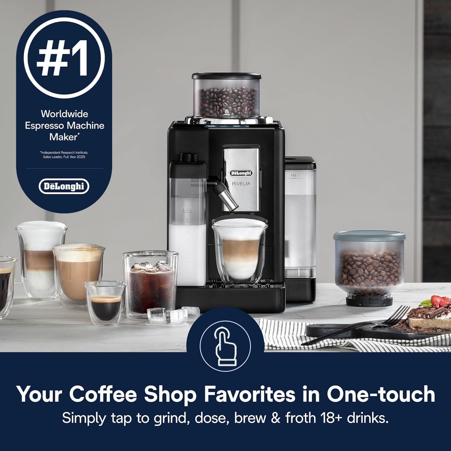 Detalle 2 de De'Longhi Rivelia Automatic Espresso Machine 8.8 oz