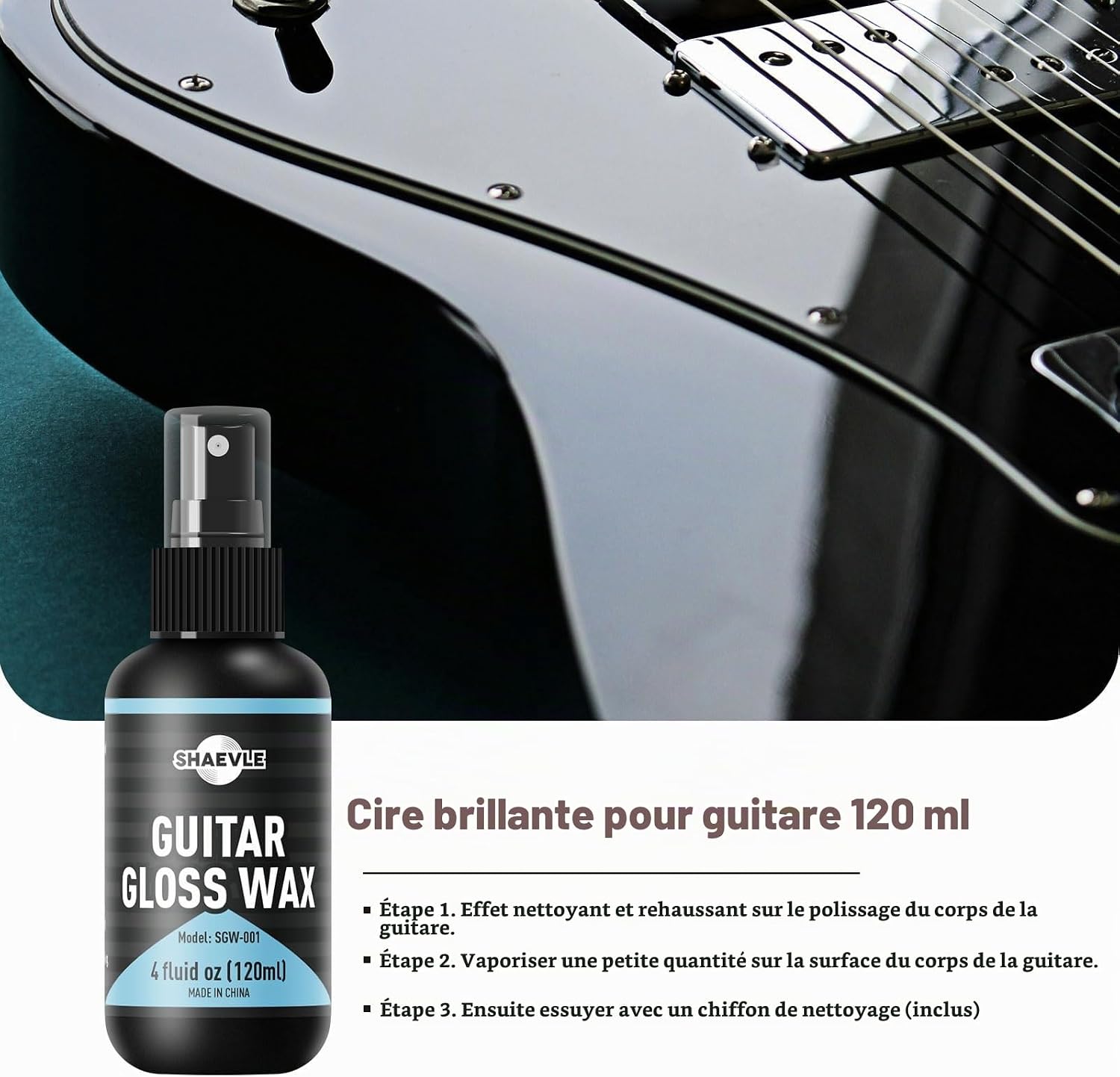 Detalle de Guitar Cleaning Kit PRO - 1 gitaarreinigingsset met fretpolish en citroenolie