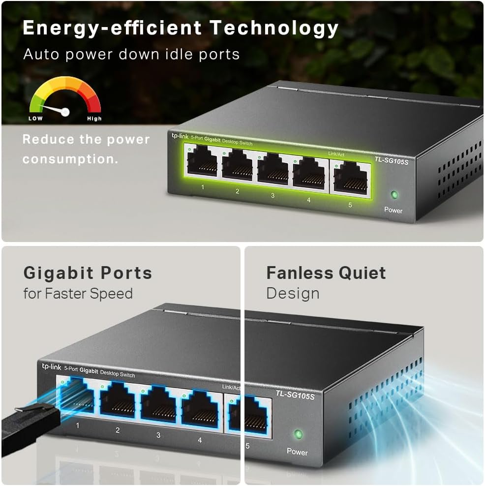 Thumbnail 1 de TP-Link TL-SG105S 5‑port Gigabit switch 📶