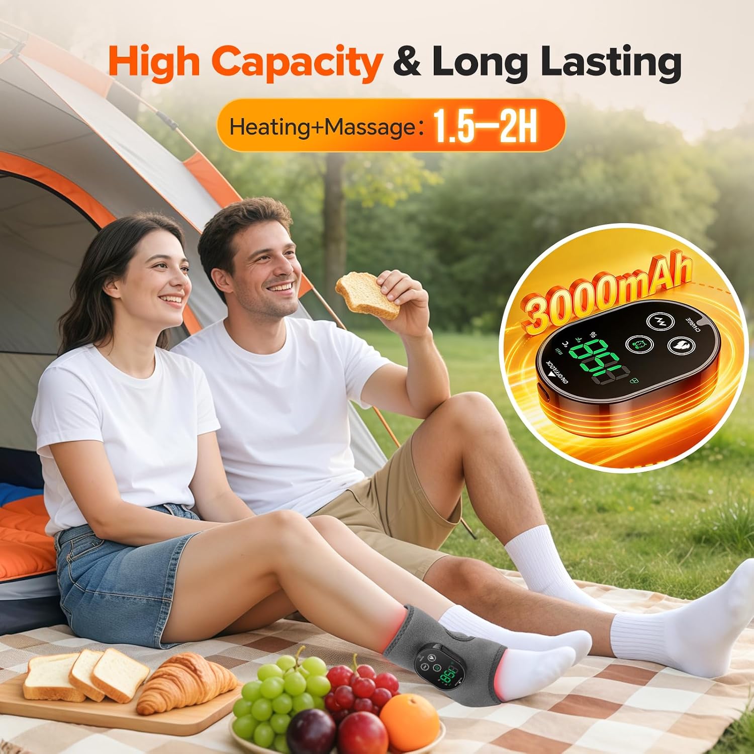 Thumbnail 6 de Cordless Heated Foot and Ankle Massager, 3000mAh, 6 Heat Levels, 3 Vibration Modes
