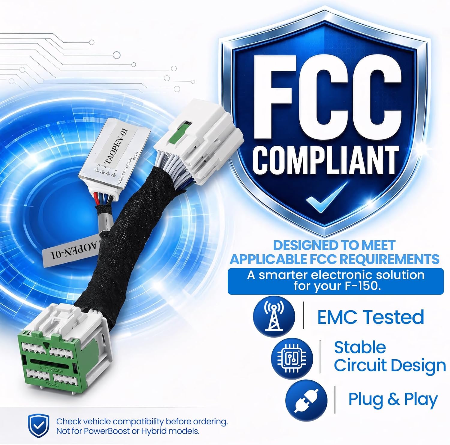 Detalle 2 de TAKOPEN Auto Start Stop Eliminator for 2021-2026 Ford F150 with Smart Memory