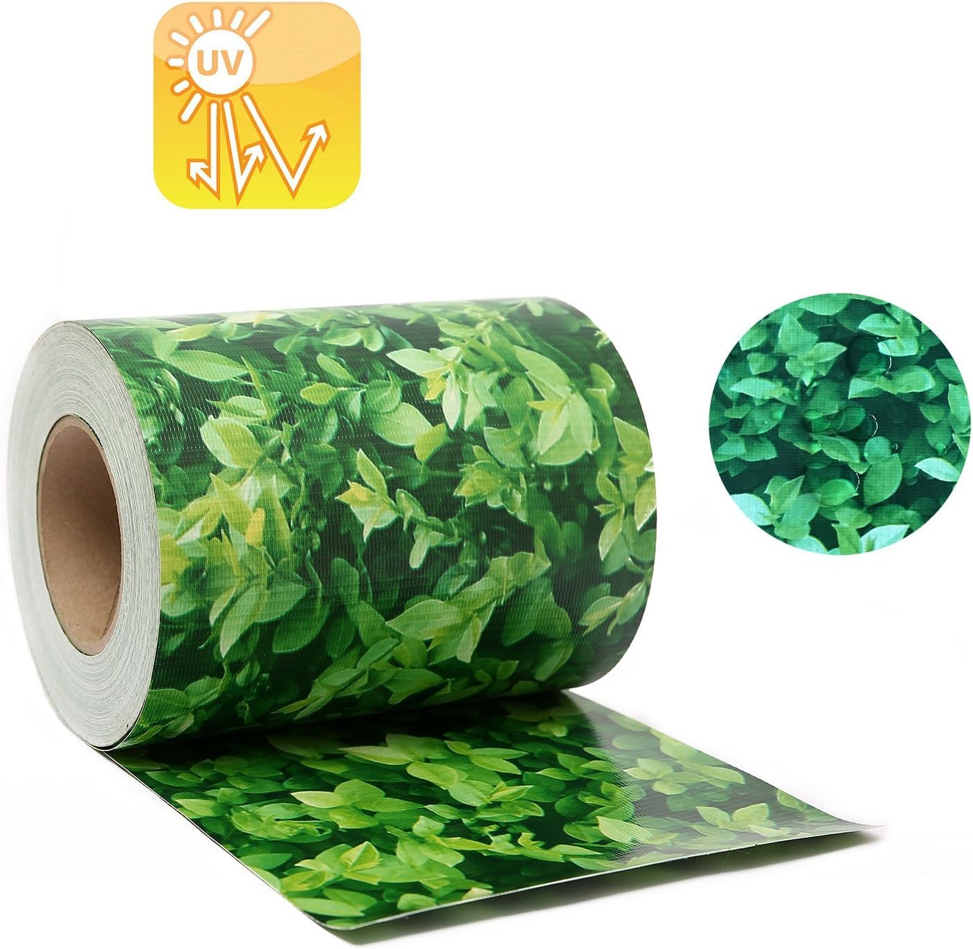Detalle de Naimorui PVC Sichtschutzfolie Sichtschutzstreifen 19 cm x 35 m für Doppelstabmattenzaun inkl. 20 Clips
