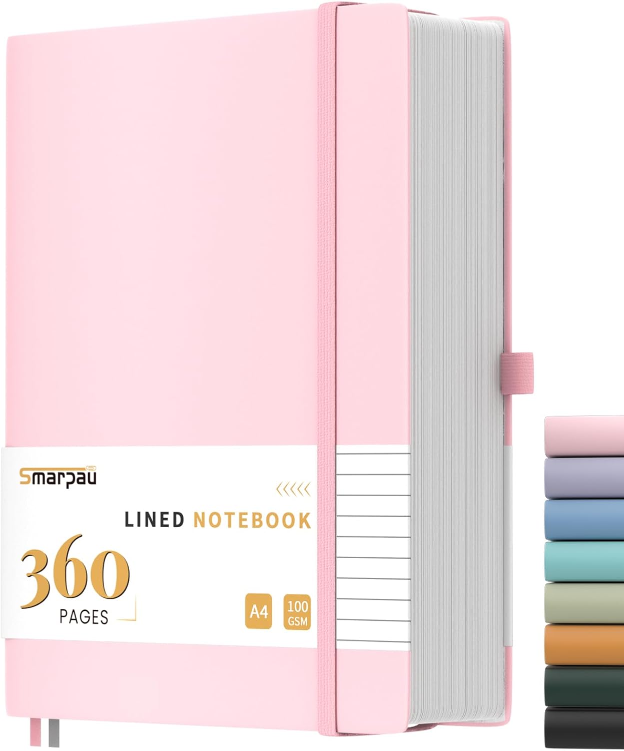 Detalle de Smarpau A4 notebook, 360-page leather lined