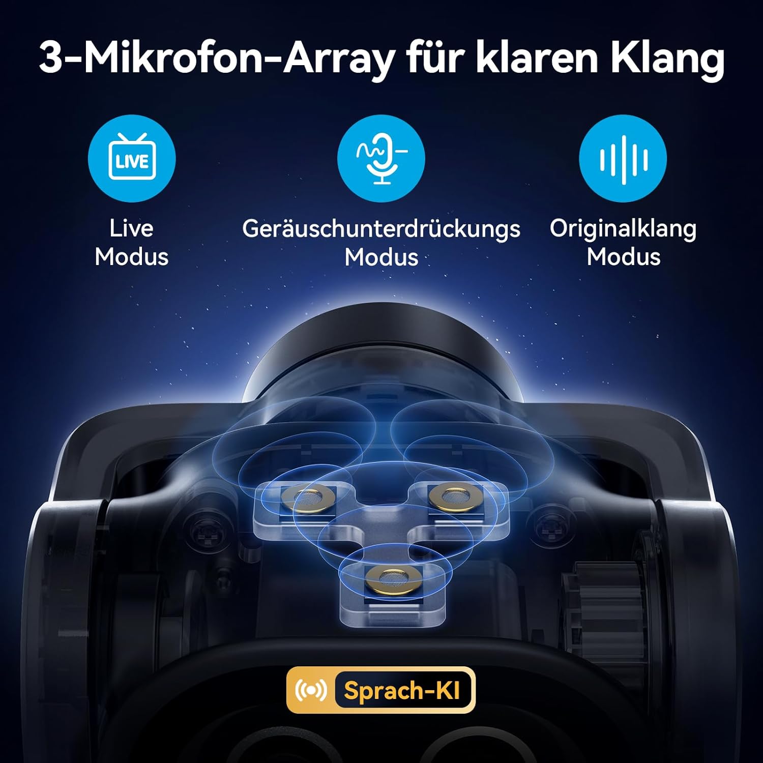 Thumbnail 5 de EMEET PIXY Dual-Kamera KI-gestützte PTZ 4K Webcam mit 310° Schwenk, 180° Neigung und 3 Mikrofonen