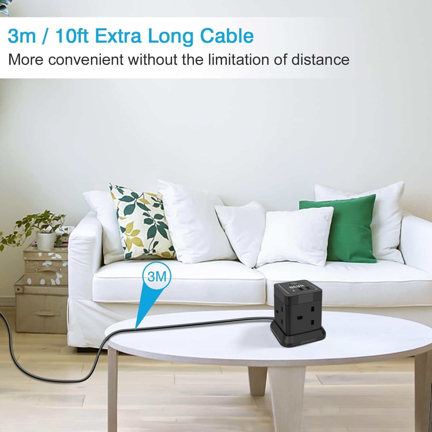 Thumbnail 5 de Power Cube extension lead with 3 USB