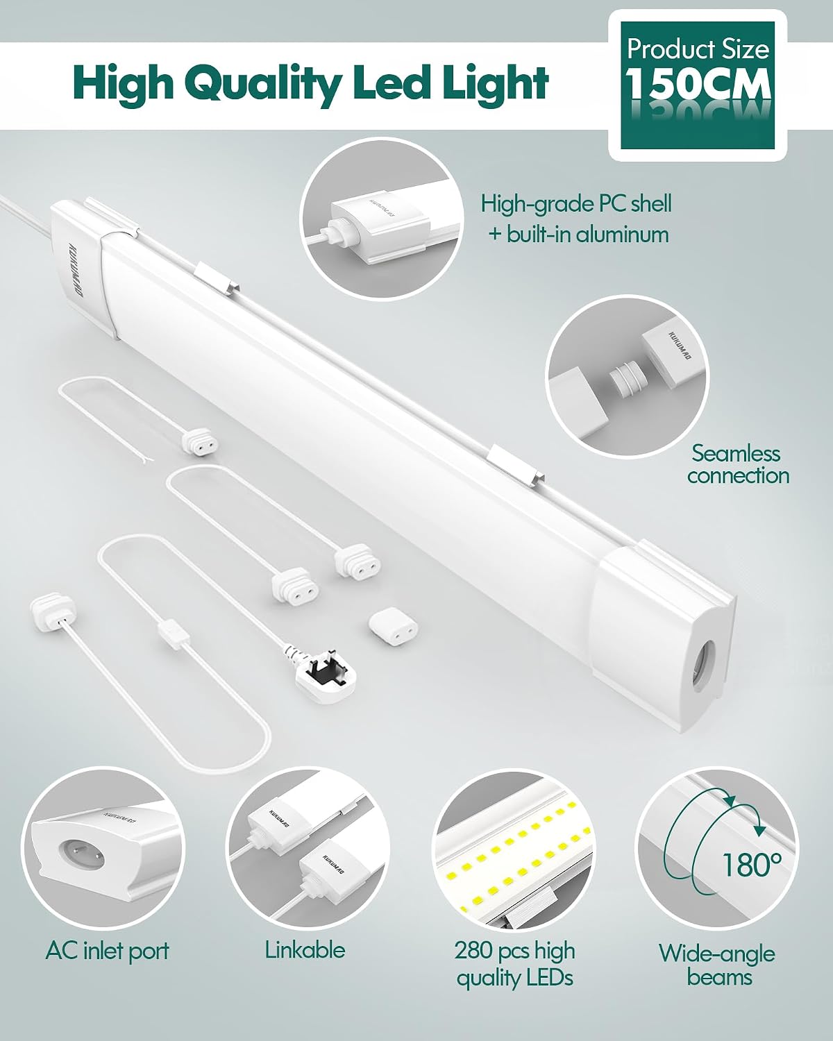 Thumbnail 5 de KUKUMAO LED batten light 45W 6000K