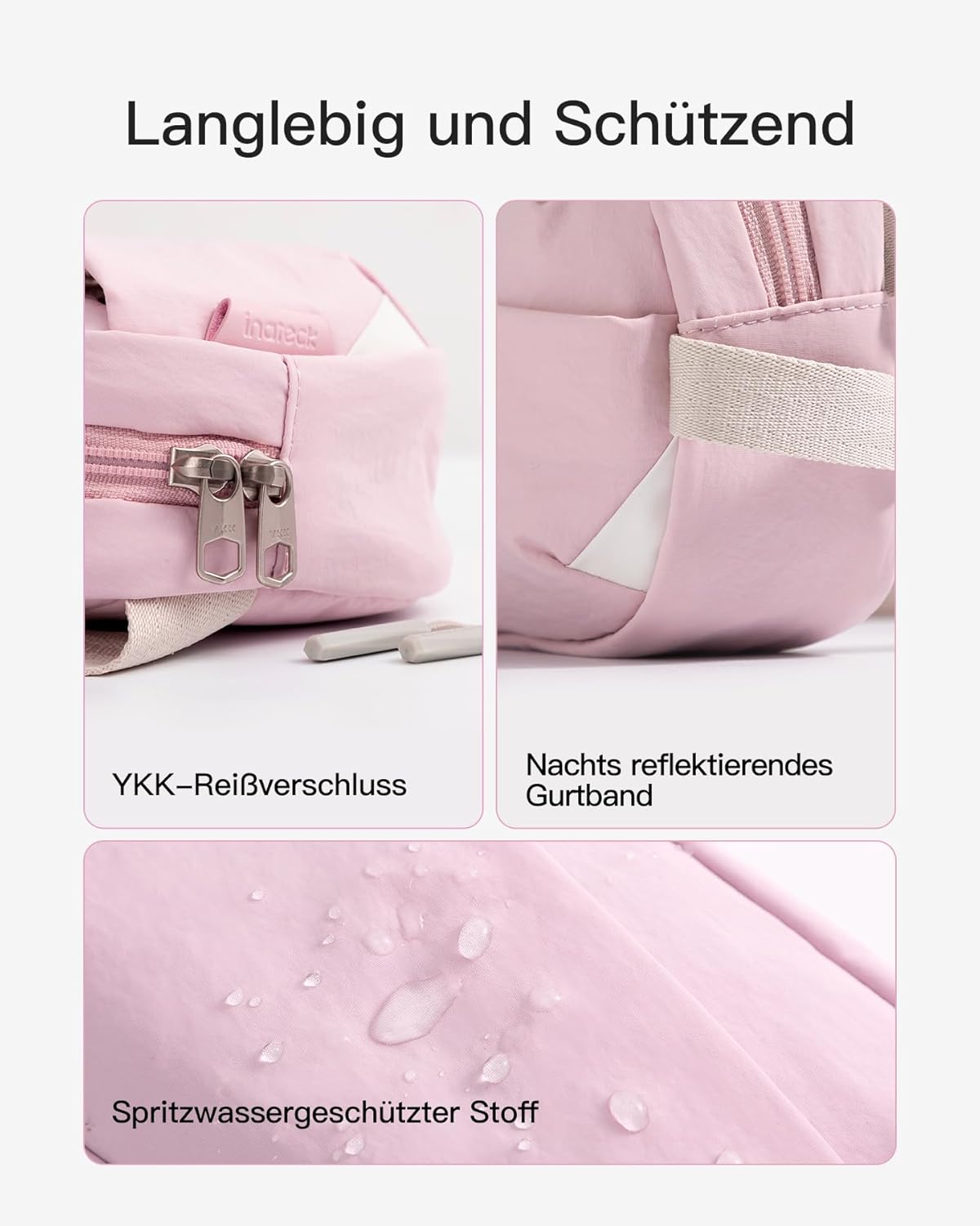 Thumbnail 4 de Inateck Sling Bag X-Mini (1,5 Liter) – Bauchtasche/Gürteltasche mit RFID-Schutz, rosa