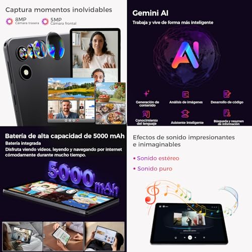 Thumbnail 7 de RebotAi 2026: Tableta Android de 10” con Gemini AI 2.0, 16 GB RAM y 1 TB de expansión