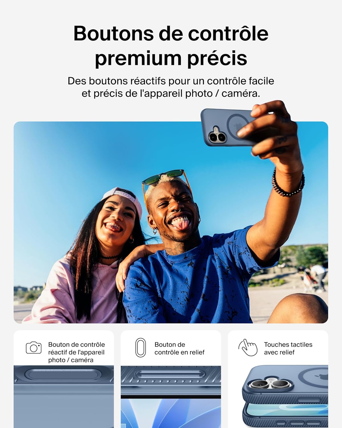 Thumbnail 4 de Belkin SheerForce Grip Coque iPhone 17 — protection légère, grip antidérapant et MagSafe