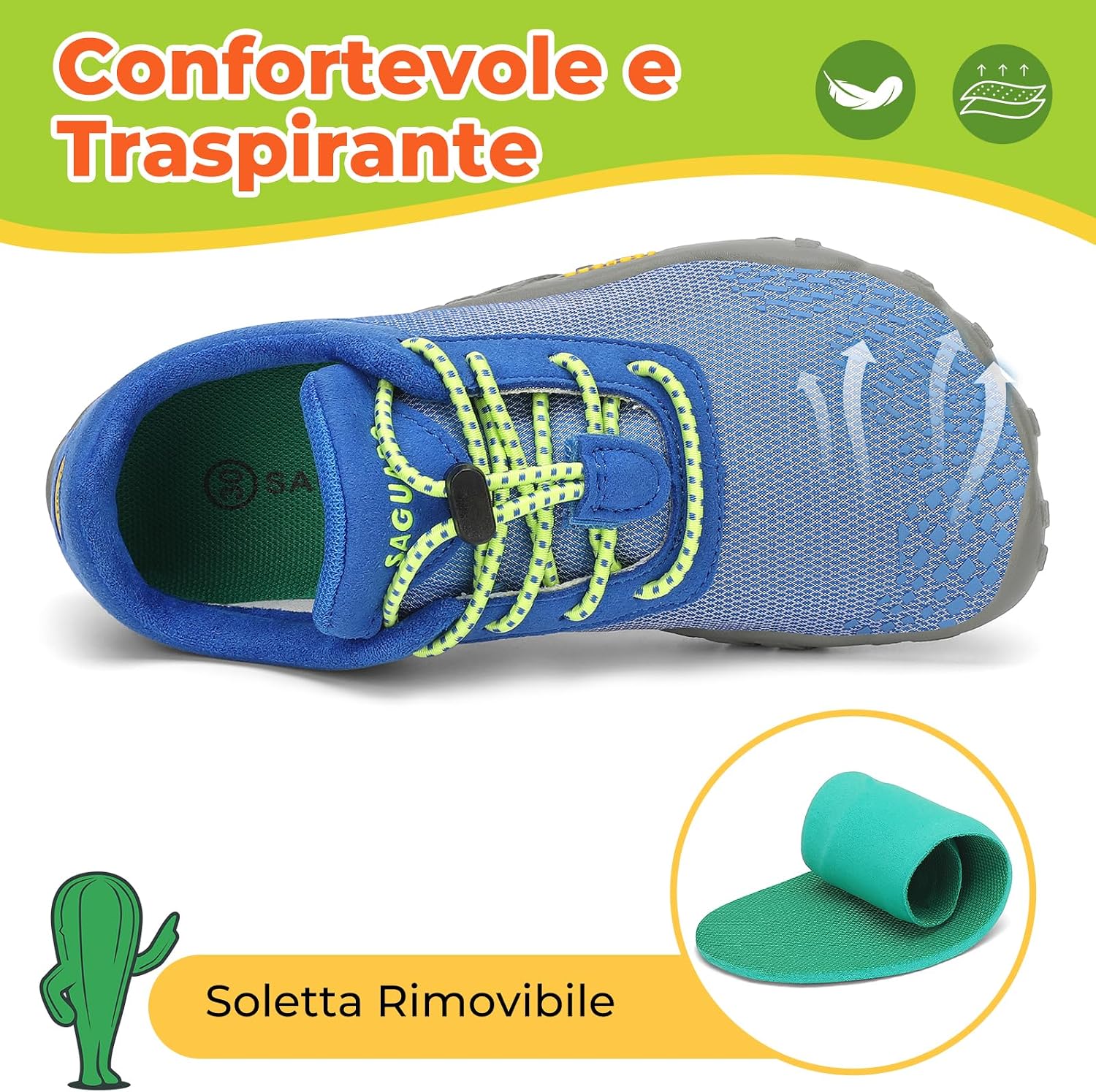 Detalle de SAGUARO barefoot bambini traspiranti Gr. 24-36