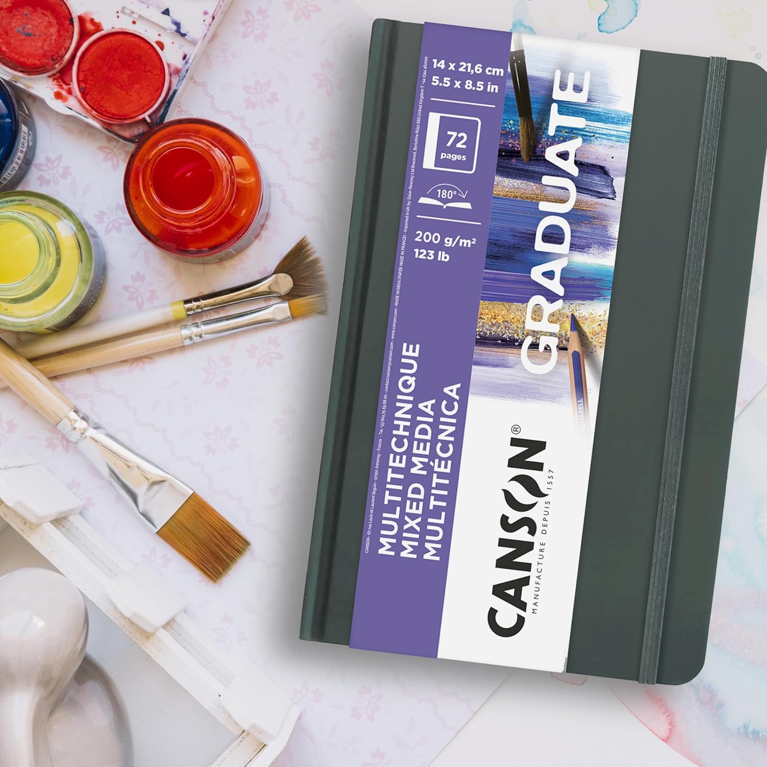 Thumbnail 1 de Canson Graduate Book Blocchi da Disegno 21,6 x 14 cm, 36 fogli, 200 g/m², copertina rigida bianca