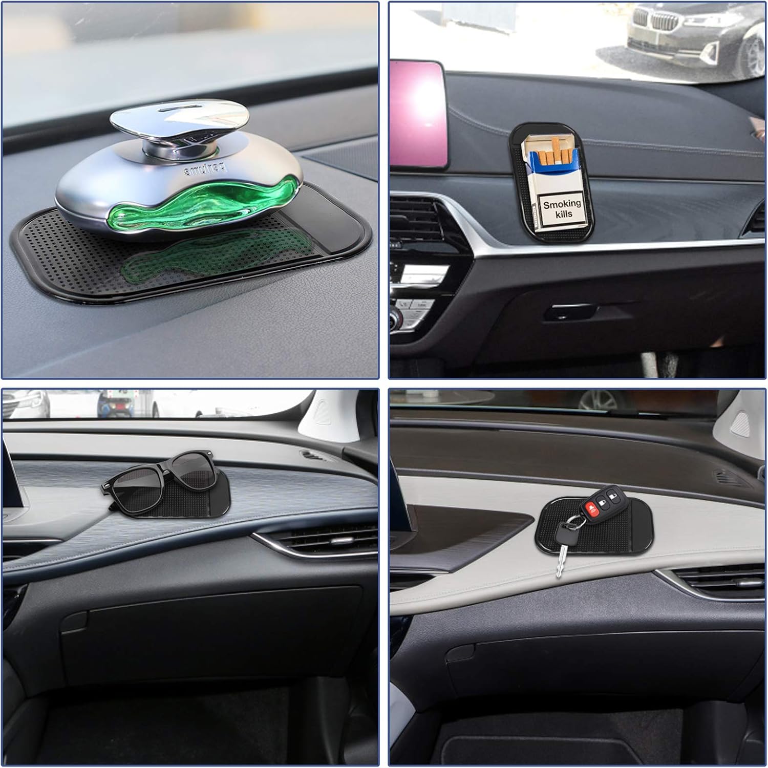 Detalle de Yangfei 5 x Non-Slip Car Dashboard Mats (Black) for Secure Everyday Use