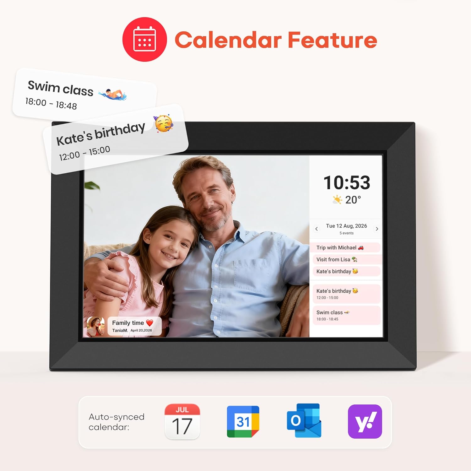 Thumbnail 5 de Frameo 10.1 Inch WiFi Digital Picture Frame 32GB