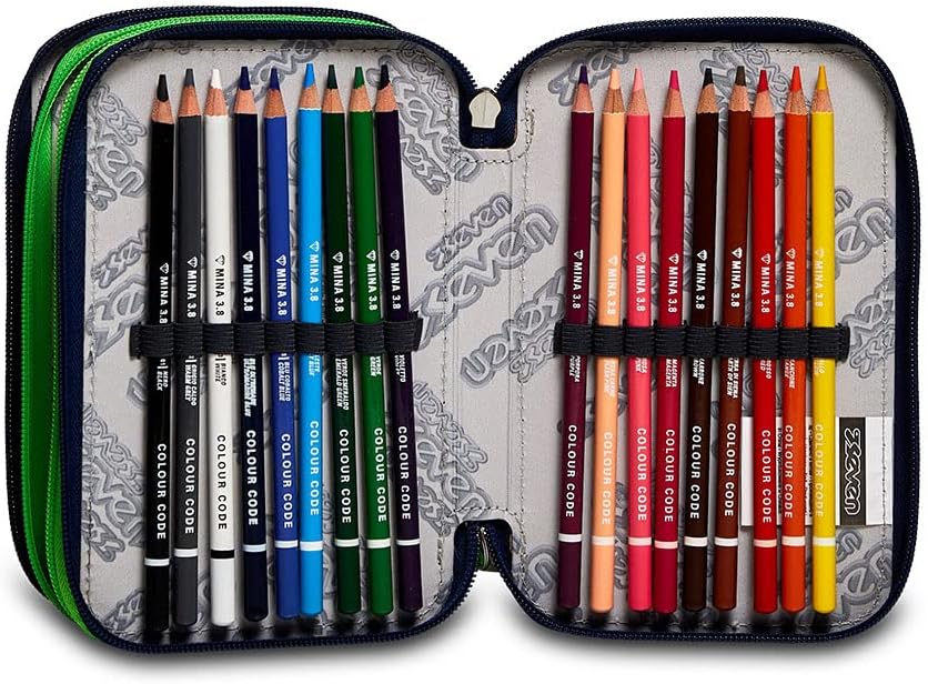 Thumbnail 3 de Seven Trousse à Crayons – Trousse à Stylos, 3 compartiments, design Italien