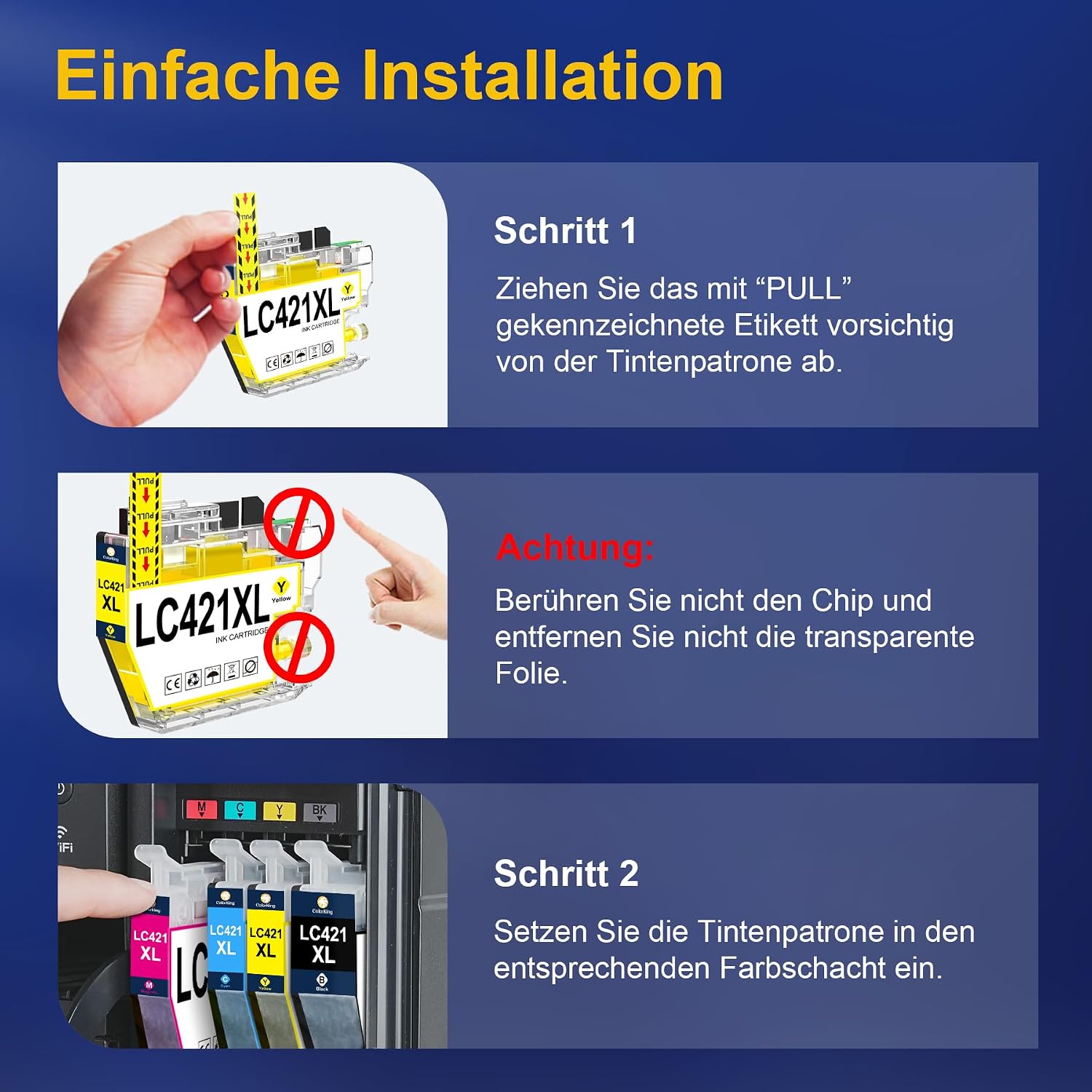 Detalle 1 de ColorKing LC421XL Multipack für Brother