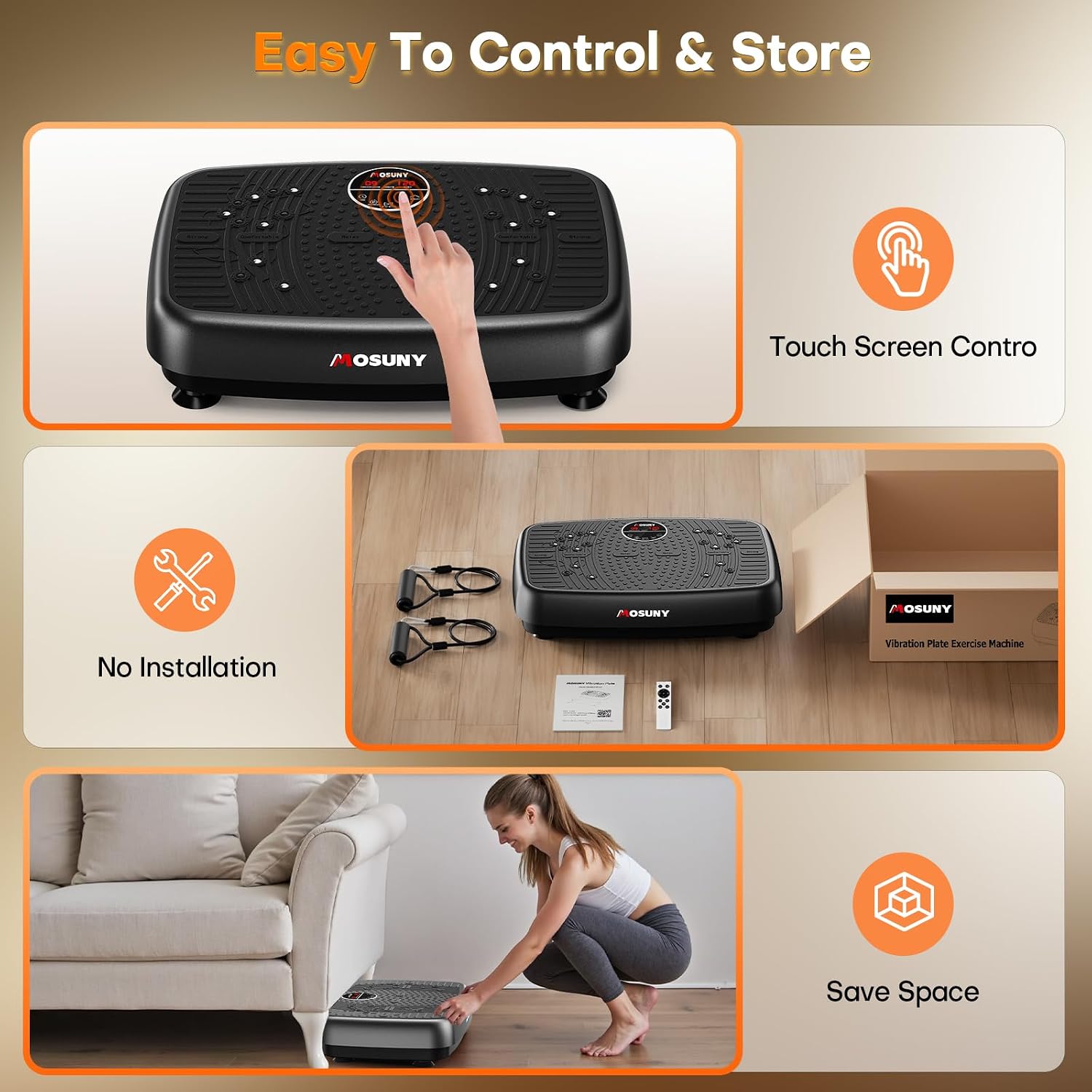 Thumbnail 6 de MOSUNY 2026 Vibration Plate 204 kg capacity