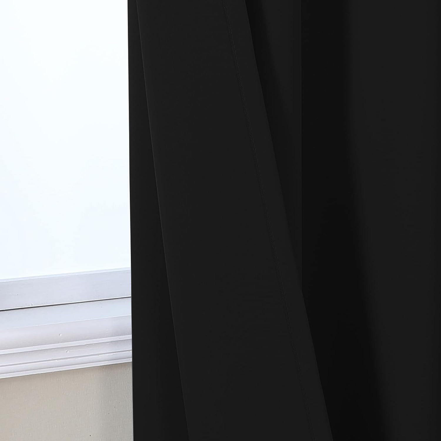 Thumbnail 3 de VEHEDE Black Out Curtains for Bedroom 96 Inch Drop – 2 Panels, 55" x 96", Eyelet Thermal Insulated Blackout Drapes for Living Room
