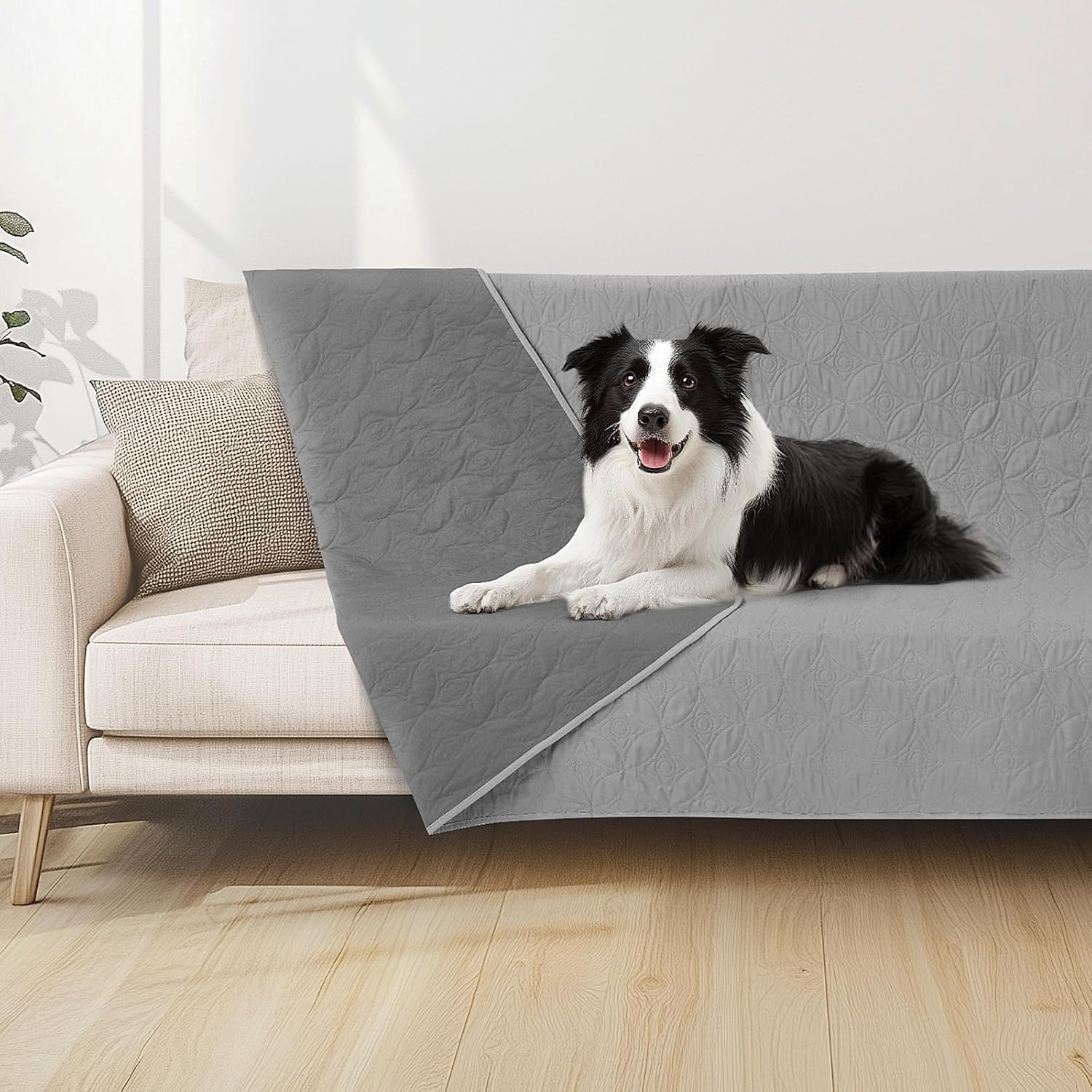 PICK FOR LIFE Waterproof Dog Blanket For Bed (157×208cm) – Reversible TPU Lined, Washable Anti-Scratch Cover