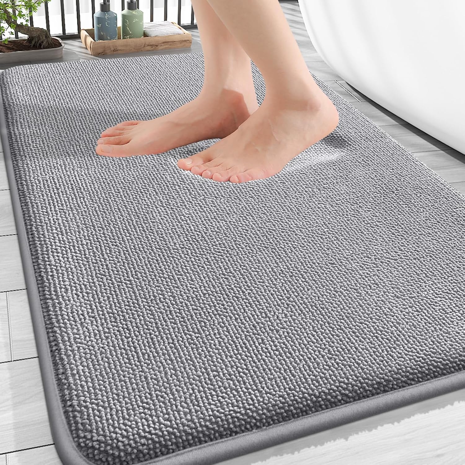 Detalle de OLANLY Thick Memory Foam Bath Mat 30x20