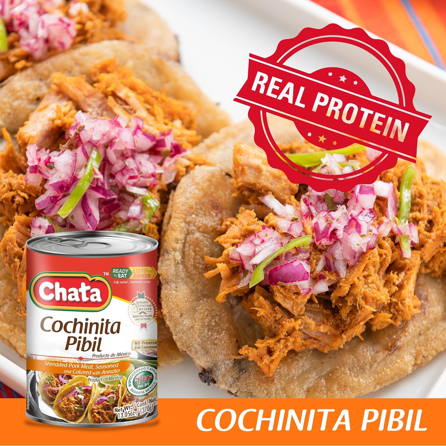 Thumbnail 6 de Chata Cochinita Pibil Mexican-Style Shredded Pork, 13.05 oz, 4-Pack