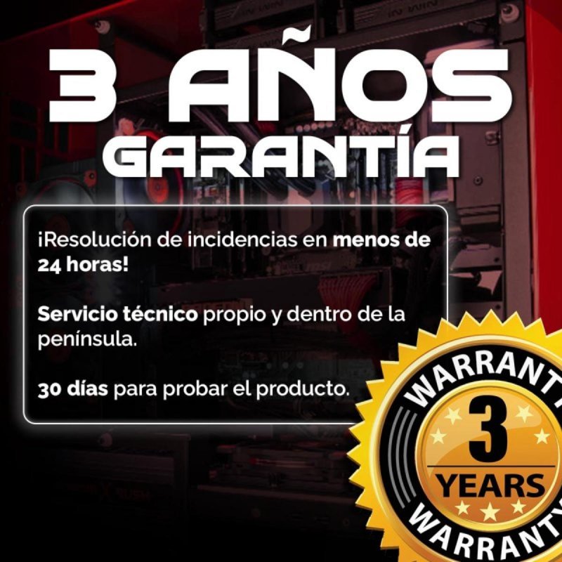 Detalle de PC Racing Huracan Ryzen 7 5800X 16GB 1TB SSD Radeon RX 9070