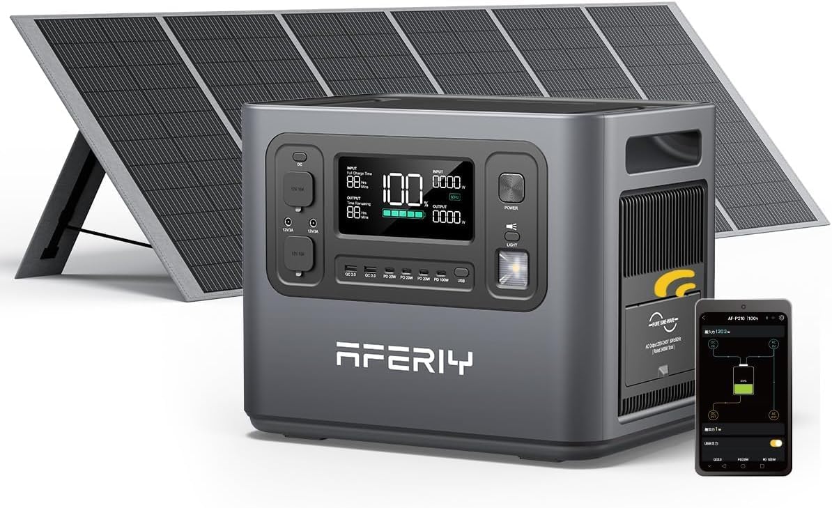 Detalle de AFERIY Solar Generator 2400W 2048Wh