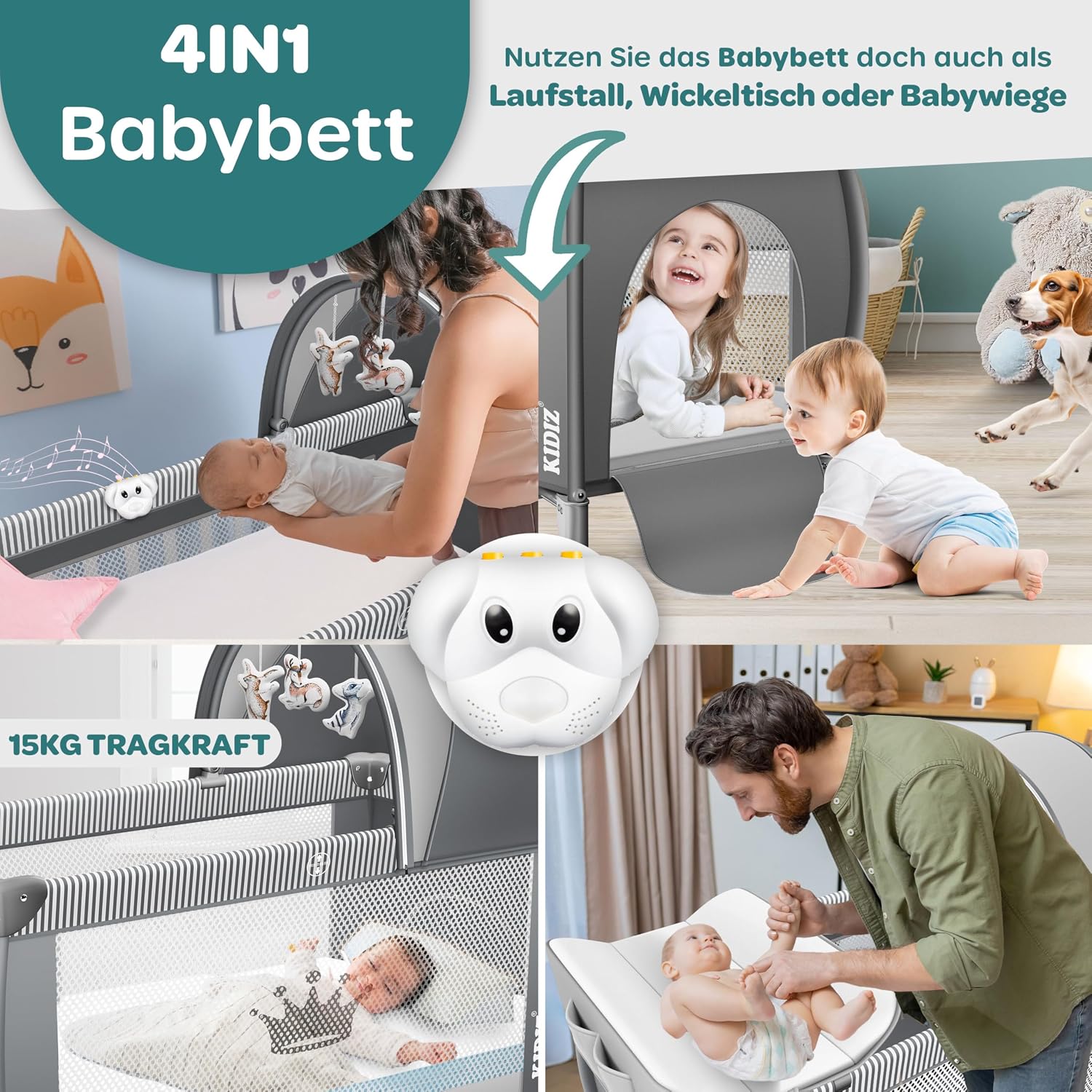 Thumbnail 4 de Kidiz Babybett 120x60 Reisebett klappbar