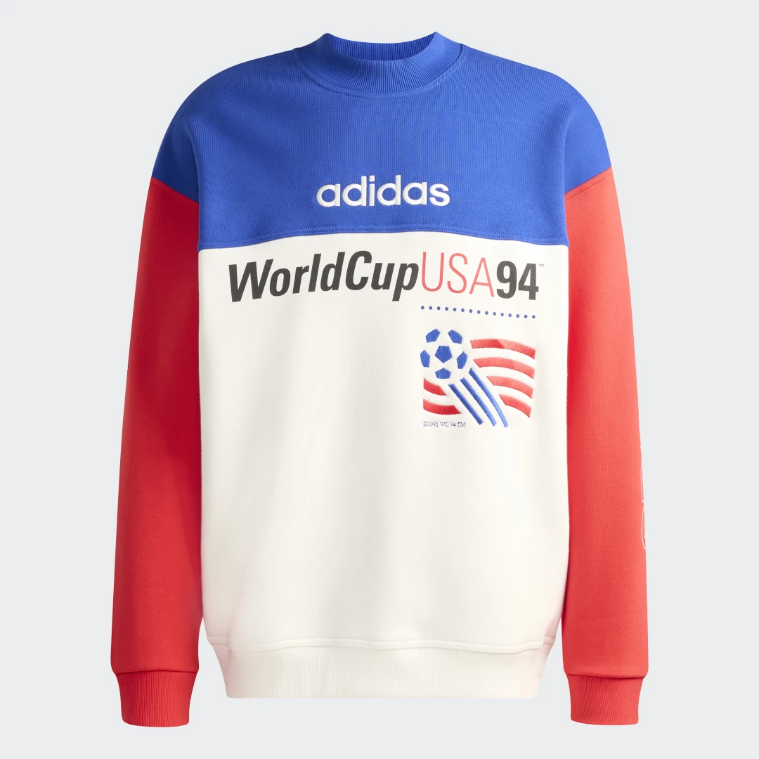 Detalle 2 de Sudadera con estampado azul de Adidas: comodidad y estilo para el día a día