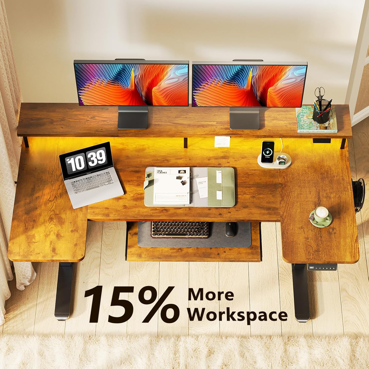 Thumbnail 4 de OffiGo U-Shaped Standing Desk, 55 Inch
